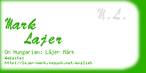 mark lajer business card